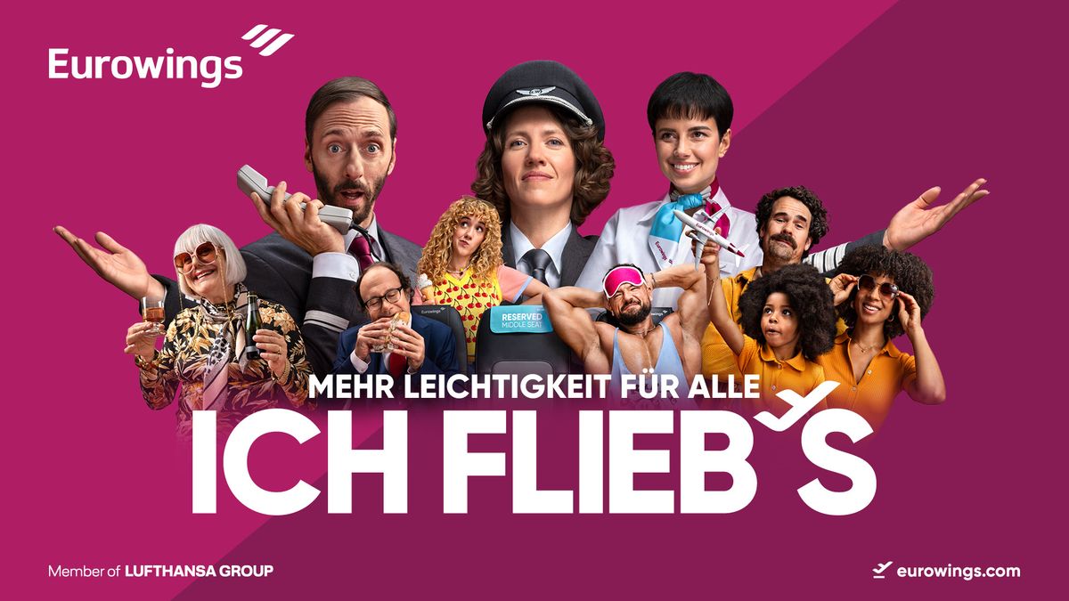 Foto: Eurowings startet neue Markenkampagne „Ich flieb’s!“.