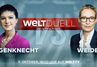 Alice Weidel trifft Sahra Wagenknecht - bei "Welt TV"